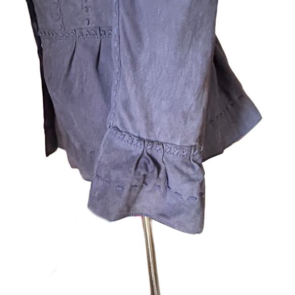 1990s Philosophy di Alberta Ferretti Suede Peplum Jacket – Made in Italy, US 8 - Picture 6 of 8